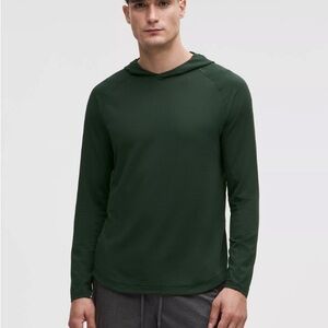 Lululemon License to Train Dark Green Long Sleeve Sweatshirt with Hood